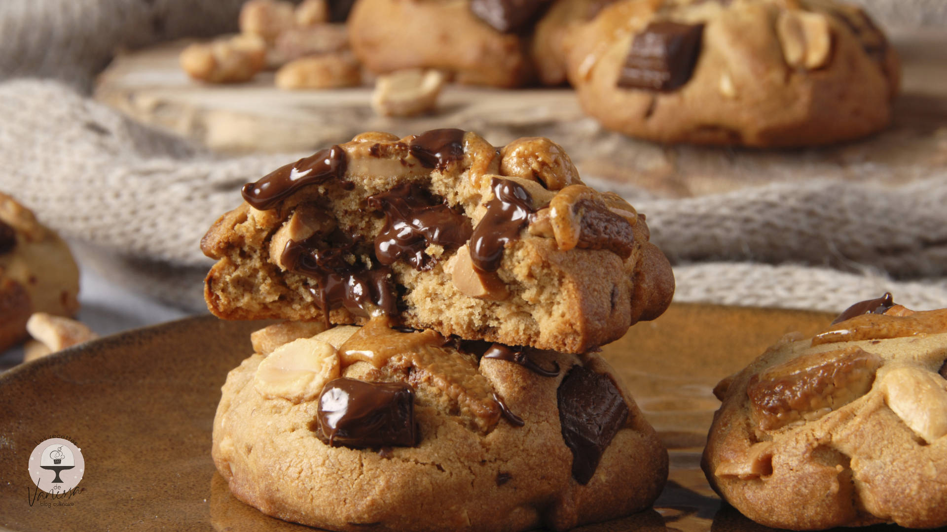 Recette des cookies chocolat caramel cacahuètes 