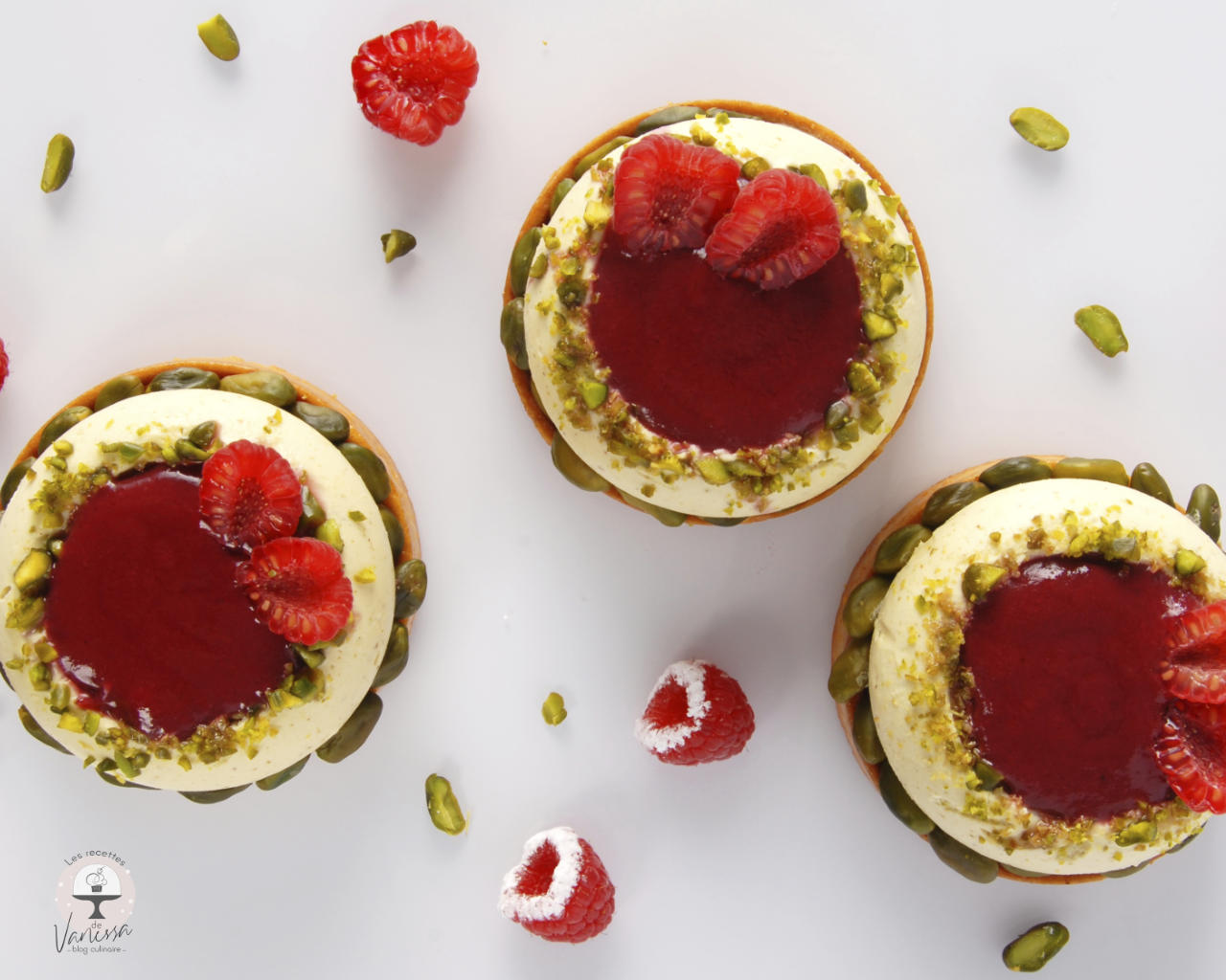 Tartelettes Pistaches/Framboises - Les Recettes de Vanessa