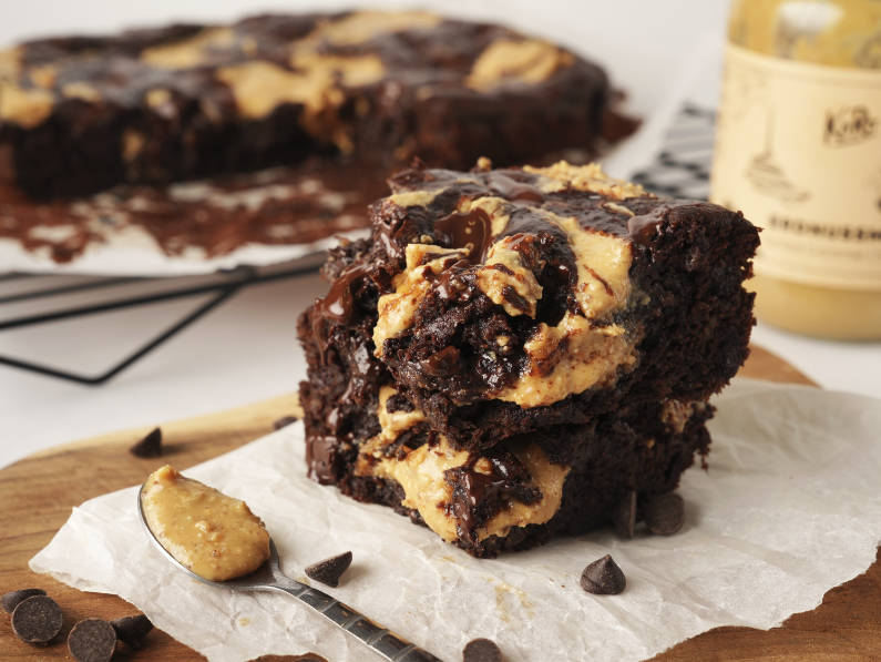 Brownie Bananes et Beurre de Cacahuètes